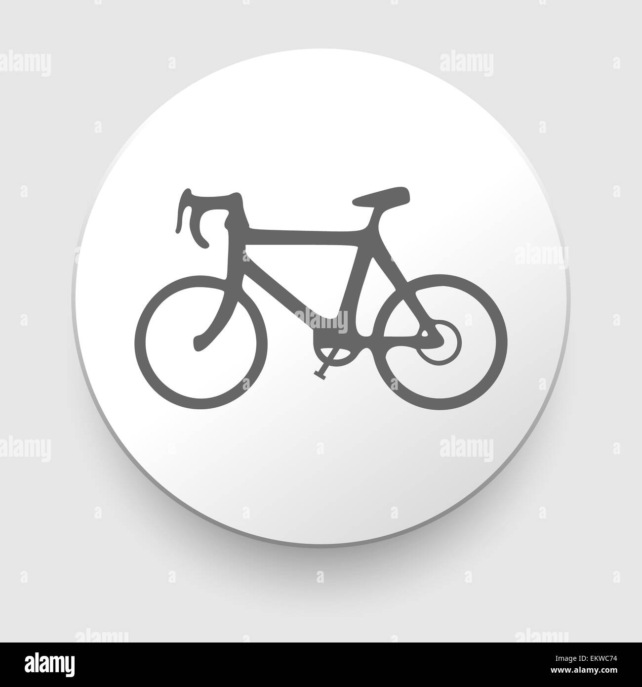 Minimalista icona della bicicletta. Vettore, EPS10 Foto Stock