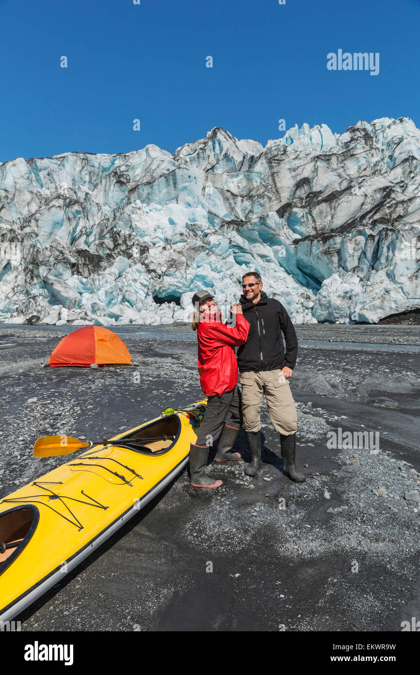 Ritratto, giovane,Kayak,Alaska,Vacanze Foto Stock