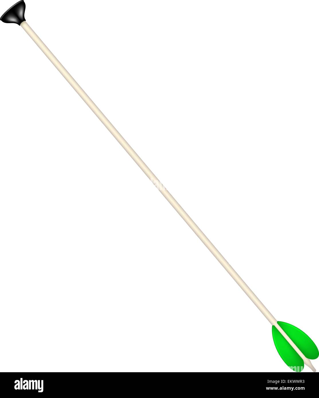 Bow freccia nera con punta a ventosa Illustrazione Vettoriale