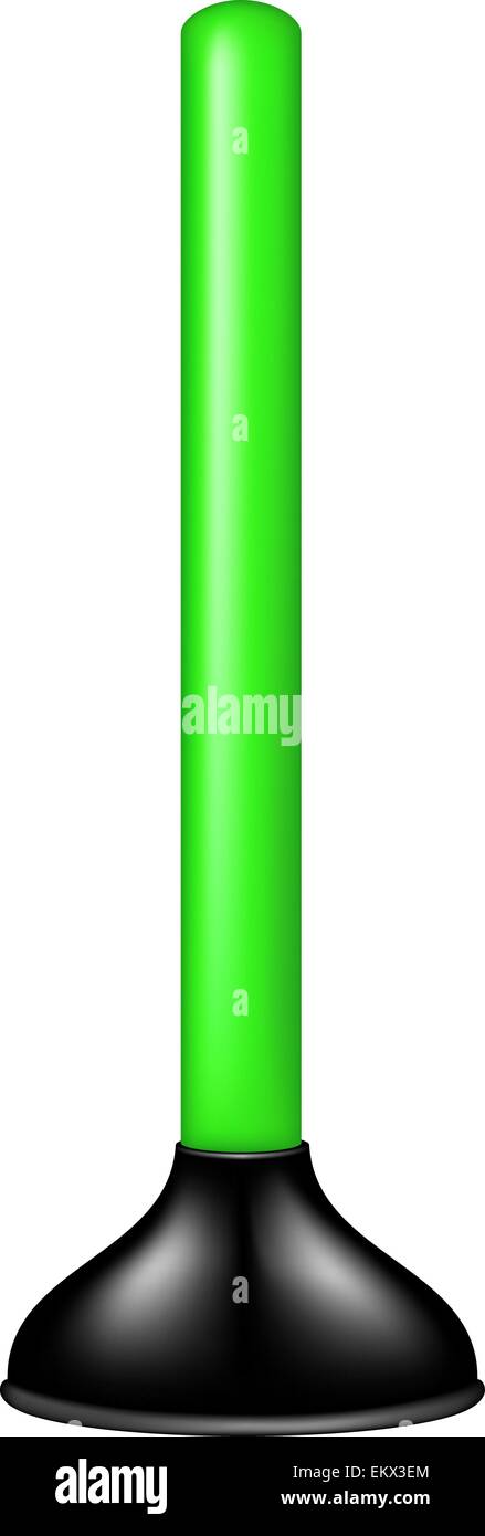 Stantuffo con maniglia verde Illustrazione Vettoriale