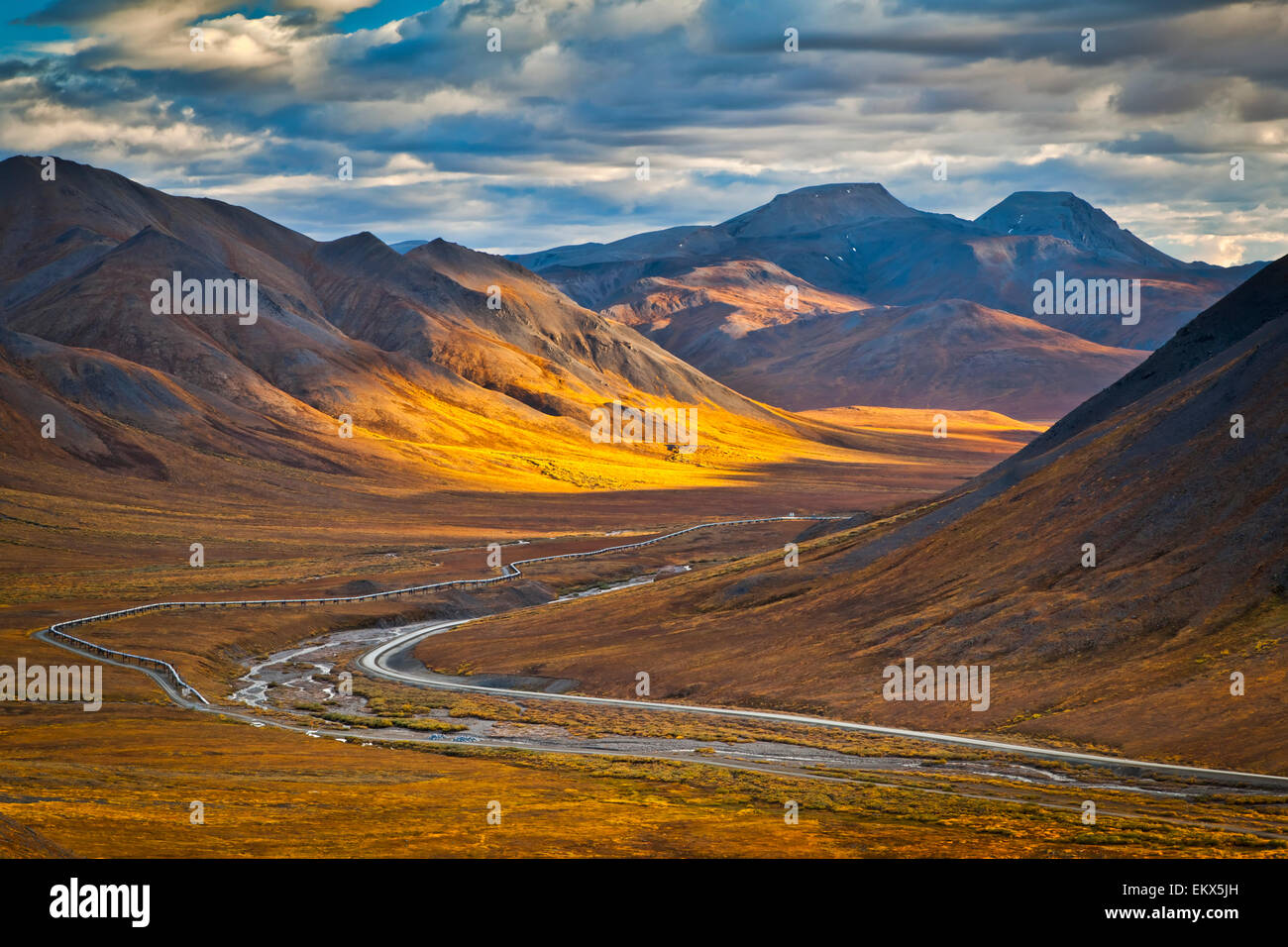 Crepuscolo,Alaska,Brooks Range,cancelli dell'artico np Foto Stock