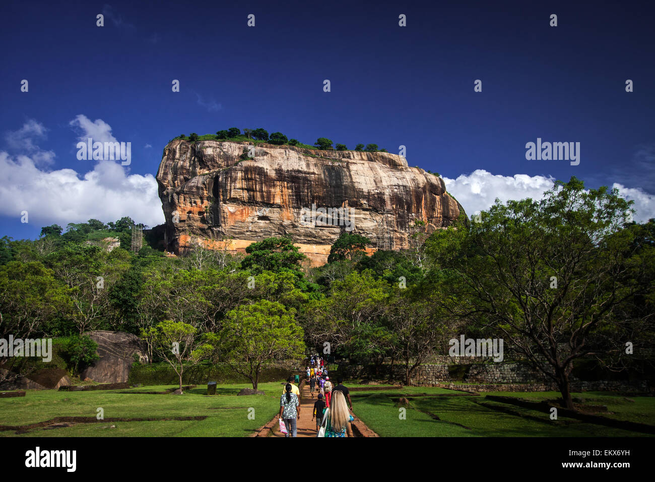 Leone di Sigiriya rock fortezza in Sri Lanka Foto Stock