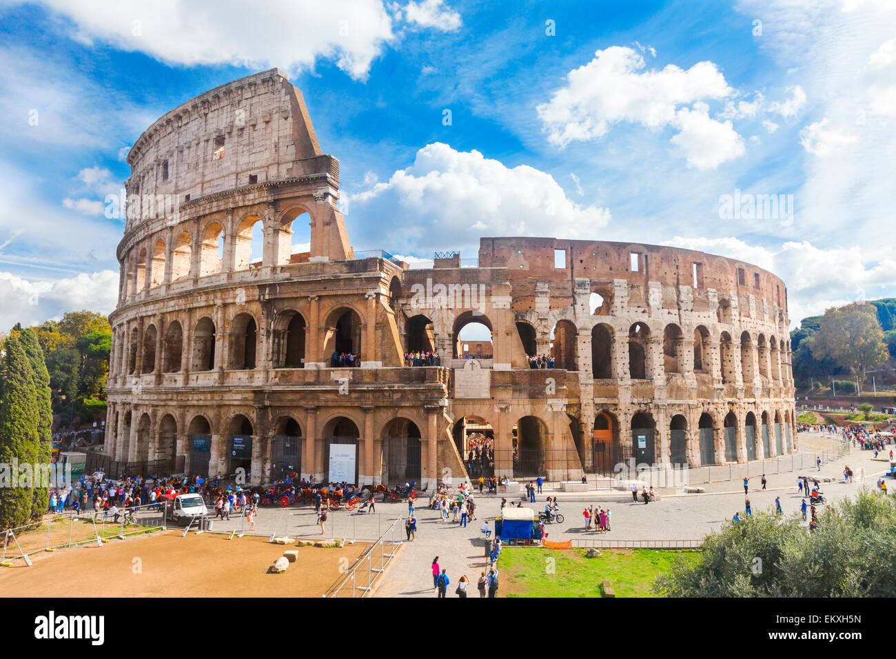 Colosseo a Roma, Italia Foto Stock