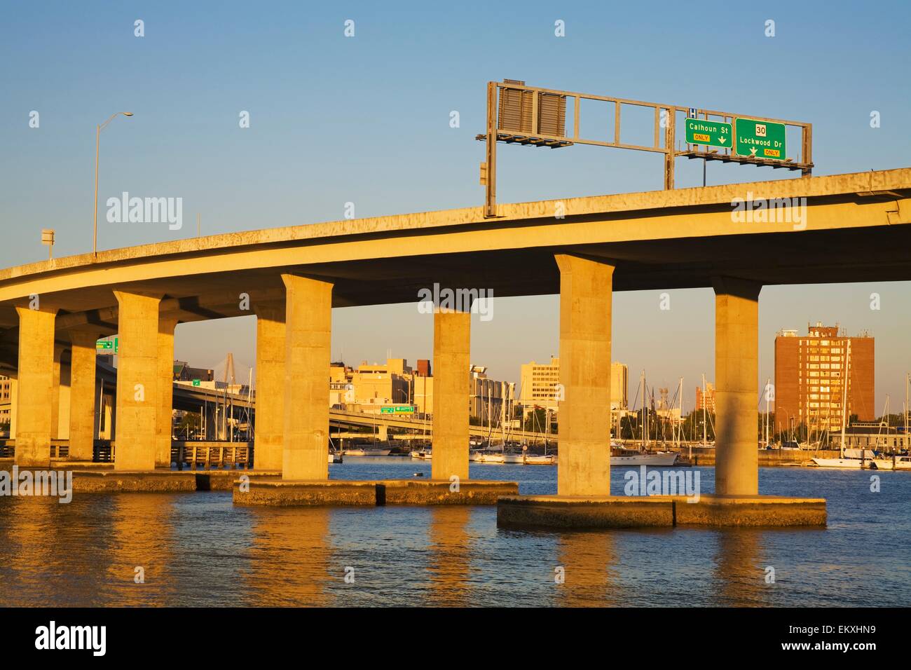 Bridge, Ashley River, Charleston, Carolina del Sud, Stati Uniti d'America Foto Stock