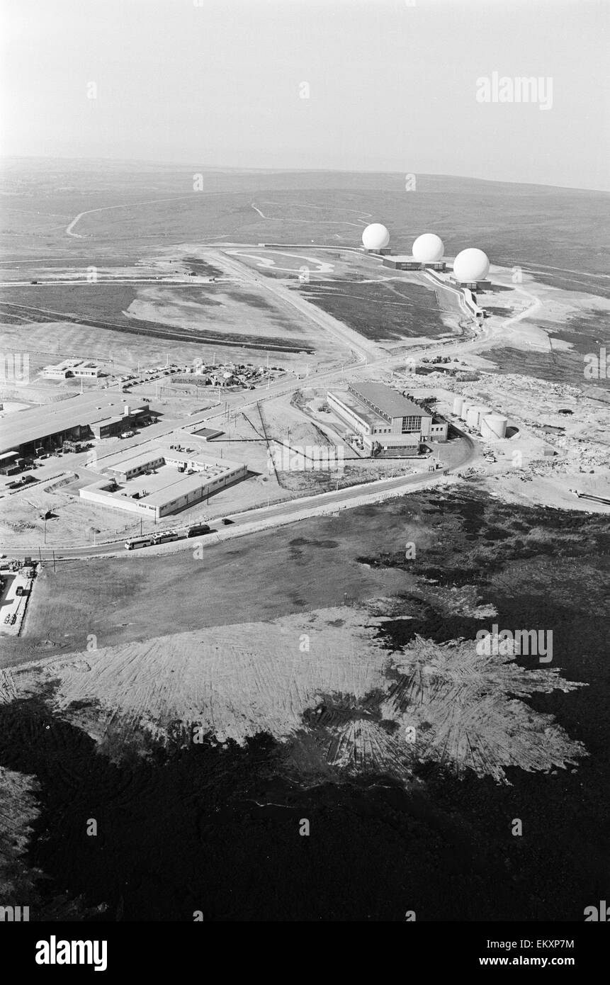 Fylingdales Royal Air Force Station su Snod Hill nel North York Moors, Inghilterra. Una base radar e parte degli Stati Uniti-controllato di missili balistici Early Warning System (BMEWS) 1963 Foto Stock