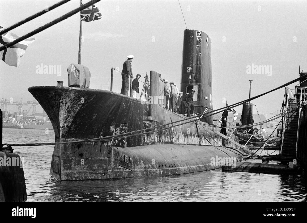 Focena HMS (S01), una focena-class sommergibile della Royal Navy. 1963. Foto Stock