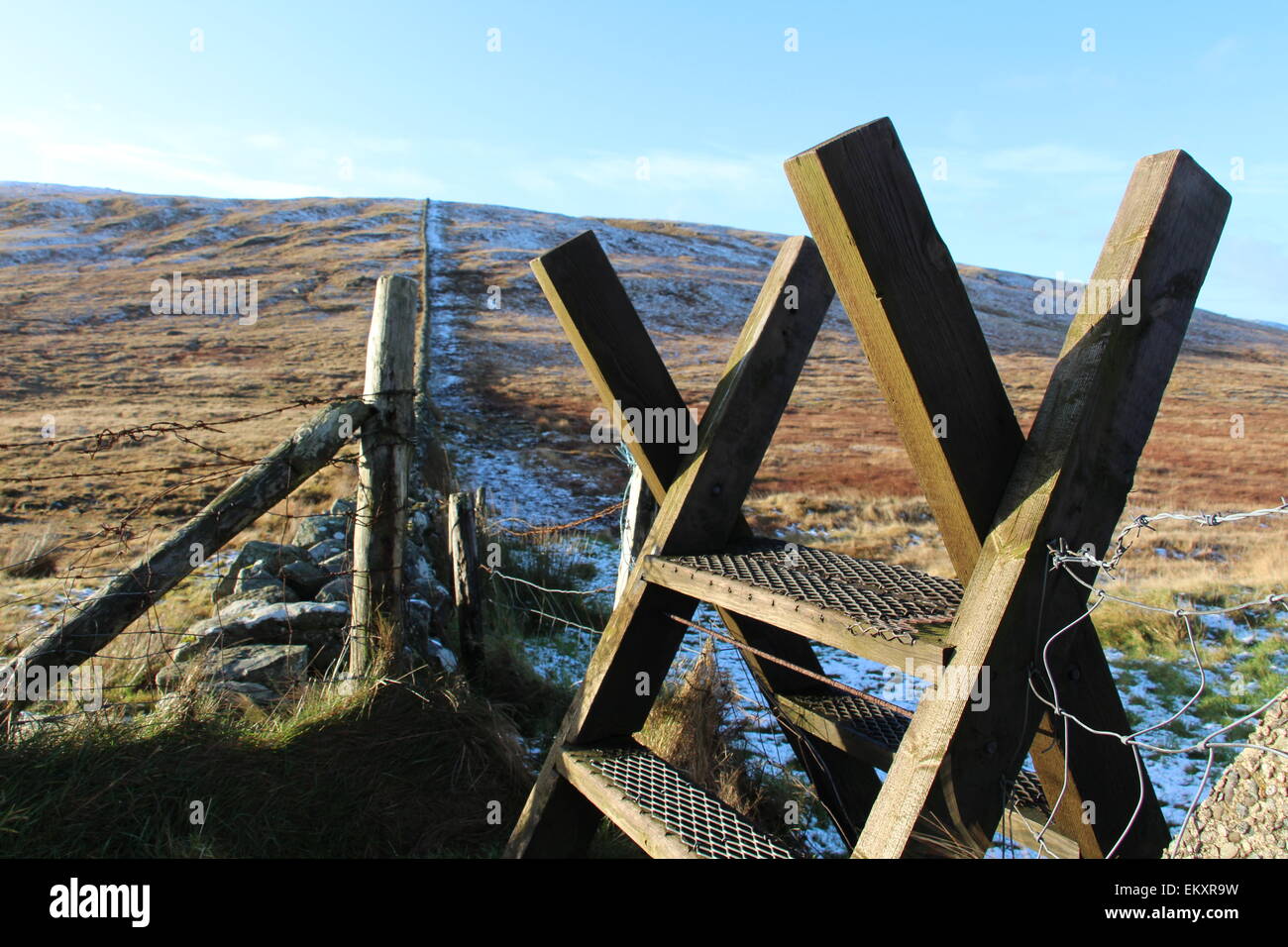 Mourne Mountains Irlanda contea di Down gli escursionisti a piedi in Irlanda uno stile Foto Stock