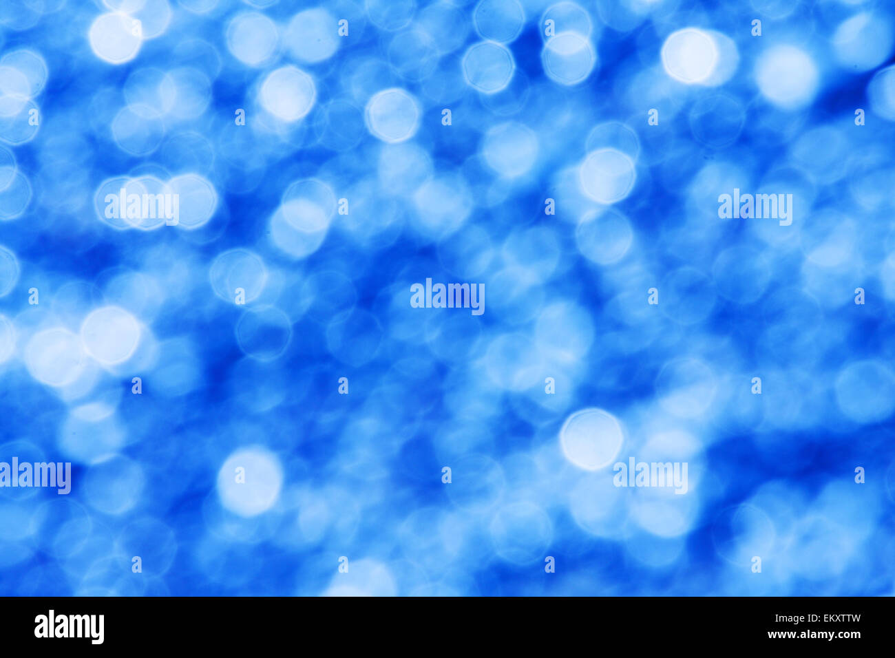 Blu riflessioni circolare Foto Stock