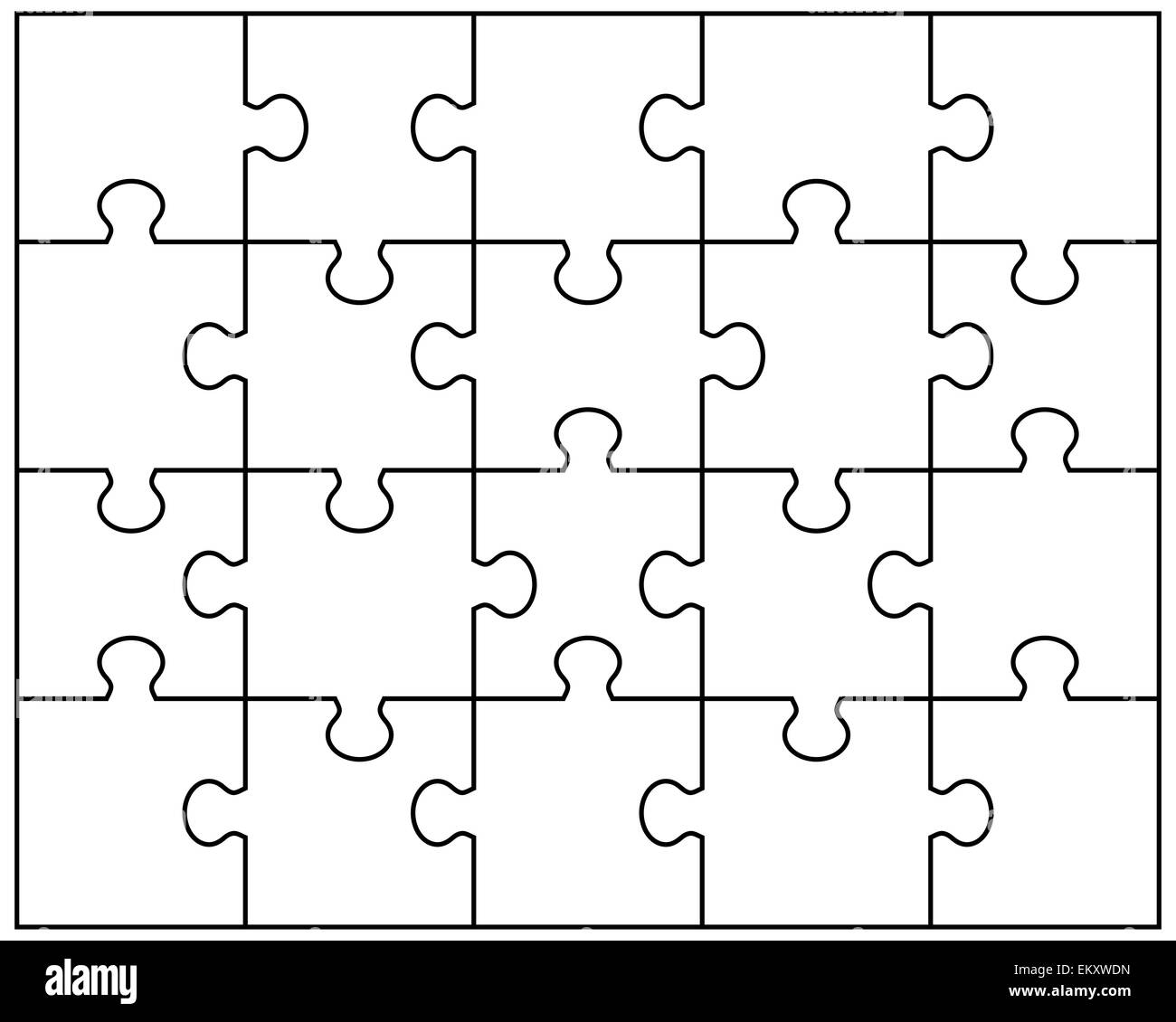 puzzle bianco 2 Foto Stock