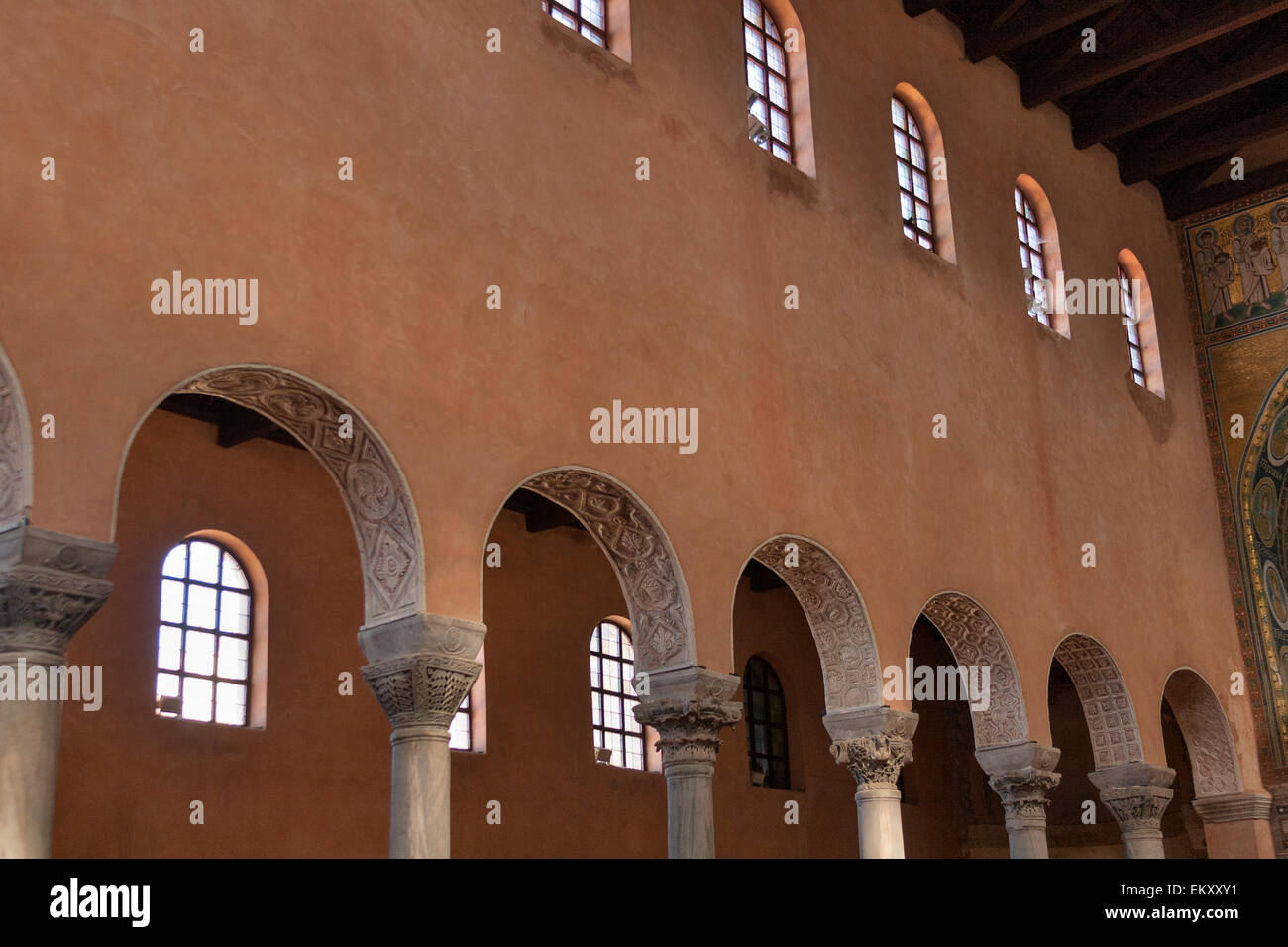Interno della Basilica Eufrasiana di Parenzo in Istria, Croazia. UNESCO - Sito Patrimonio dell'umanità. Foto Stock