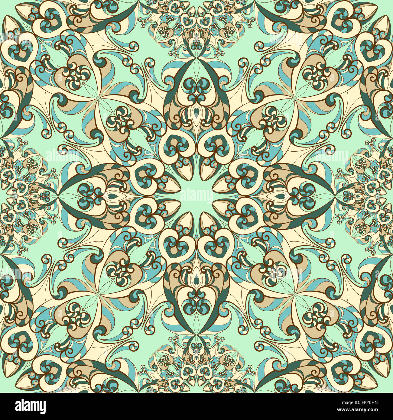 Modello Vintage con ornamento etnico. Vettore Foto Stock