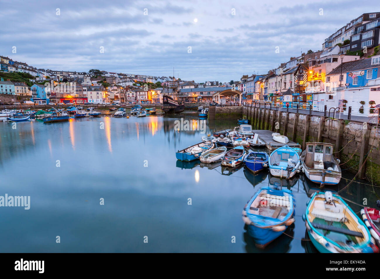 Brixham Harbour, South Devon, Inghilterra, Regno Unito, Europa. Foto Stock