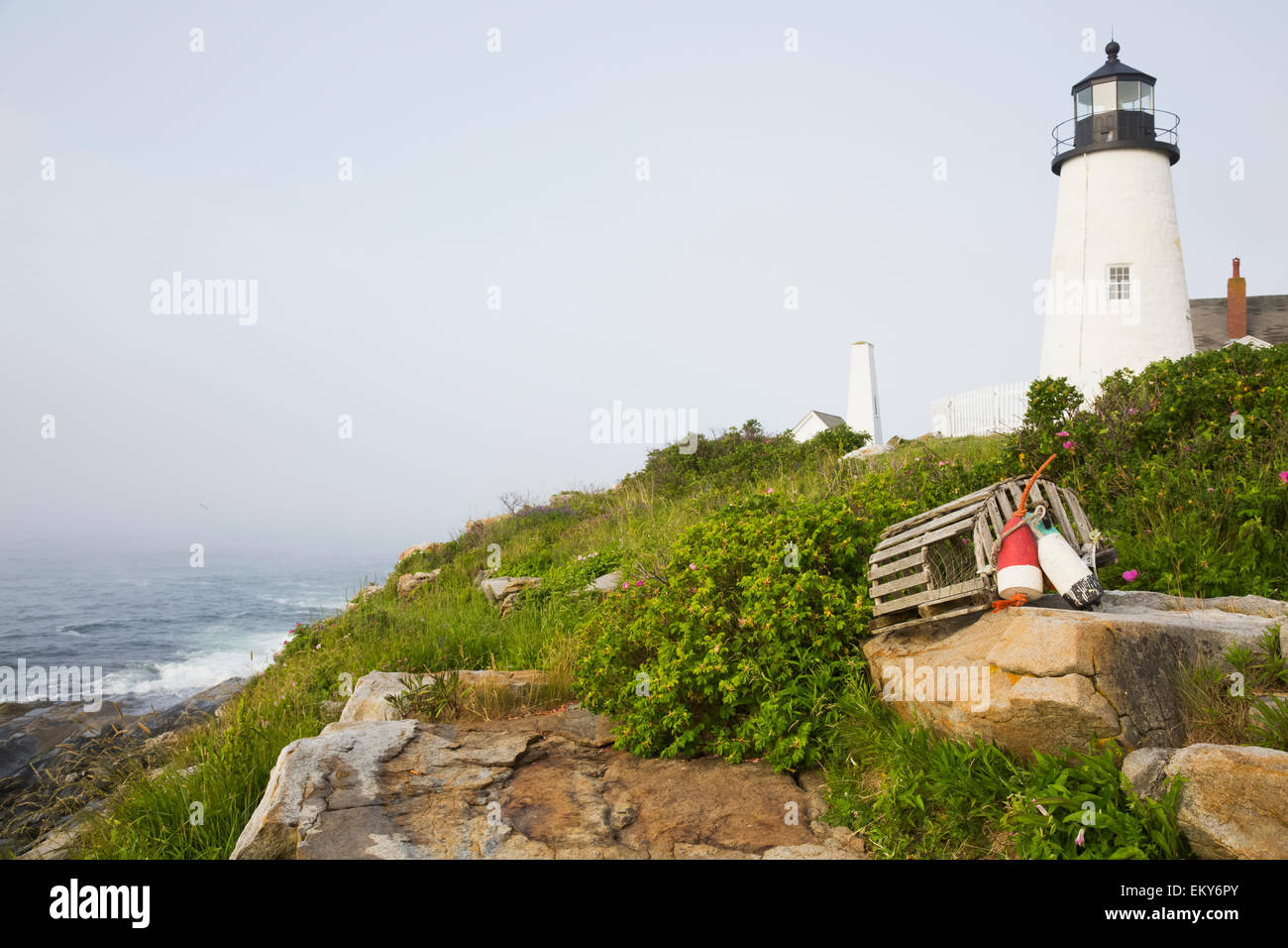 Pemaquid punto luce; Maine, Stati Uniti d'America Foto Stock