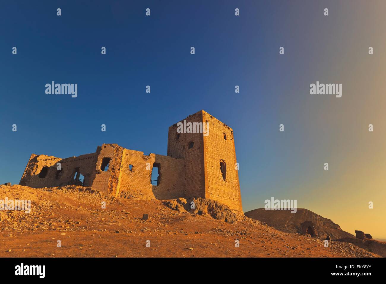 Teba, Malaga, Andalusia, Spagna; Castillo de la Estrella (castello della stella), la scena della battaglia di Teba Foto Stock