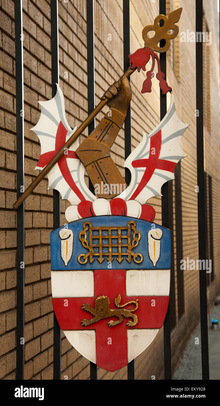 L' Onorevole Compagnia di Artiglieria stemma, Finsbury caserma, City of London Foto Stock