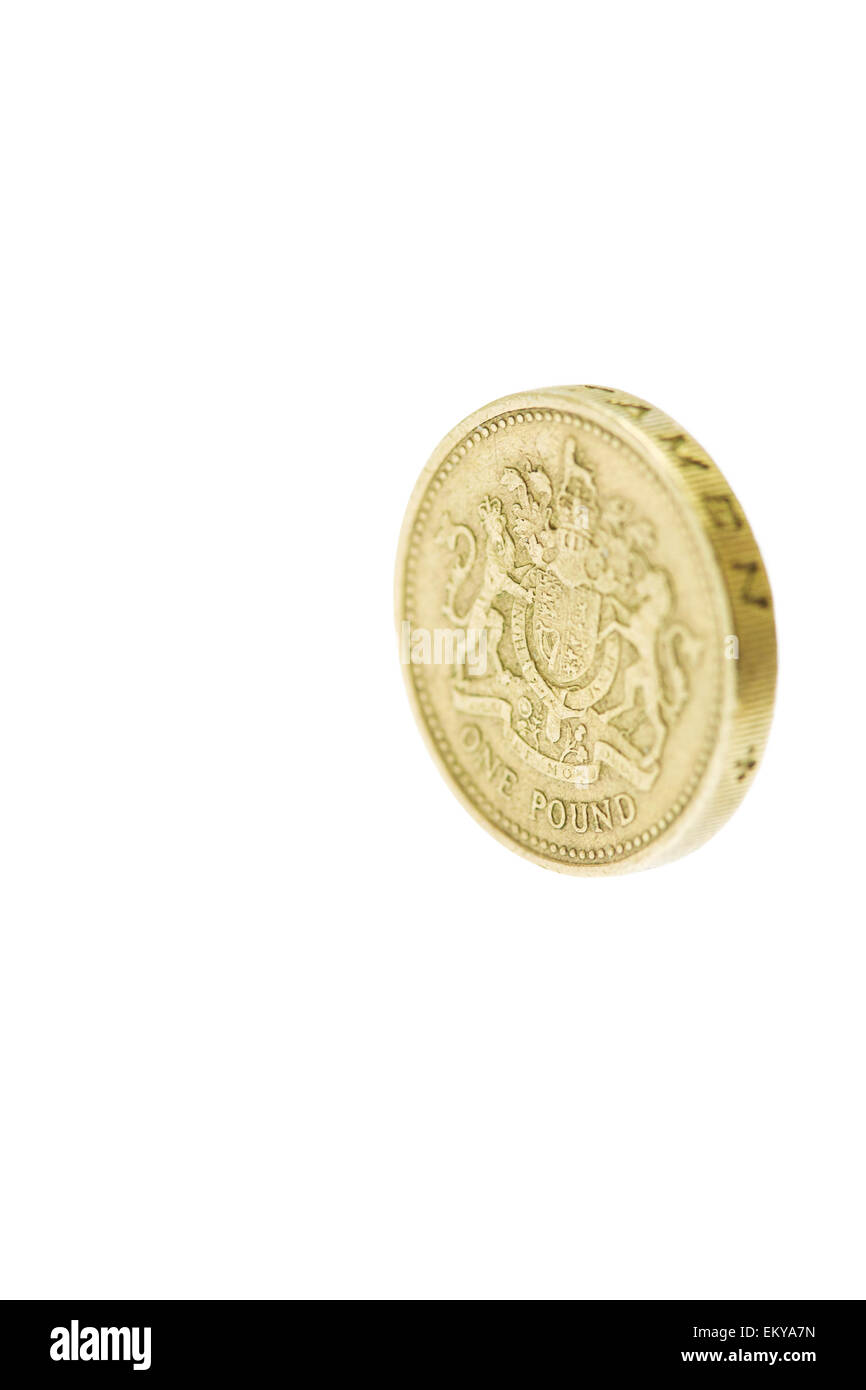 British una sterlina moneta Foto Stock