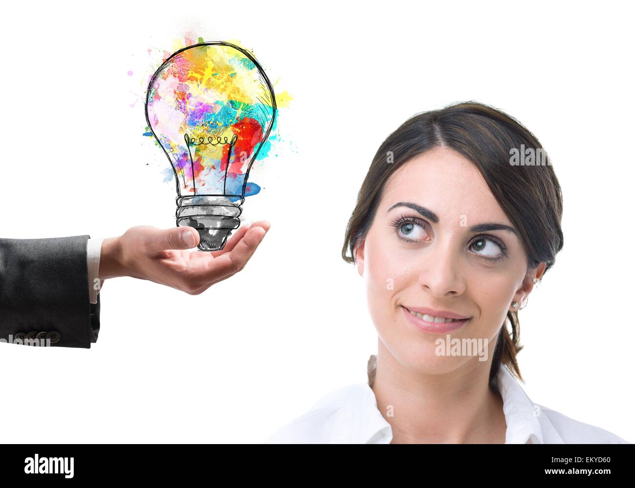 Brillante idea collega Foto Stock