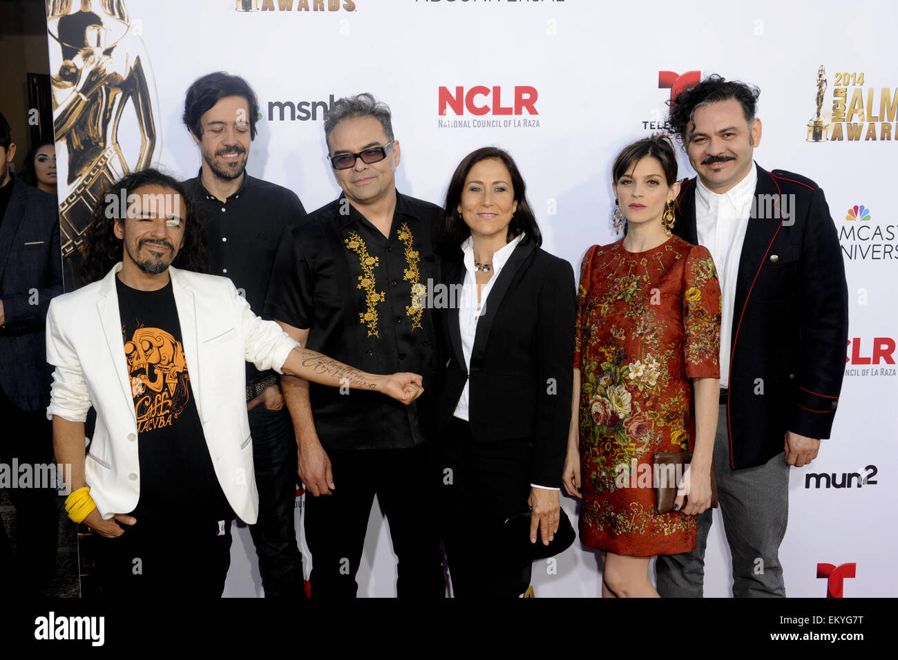 Il 2014 ALMA Awards arrivi con: Cafe Tacuba dove: Los Angeles, California, Stati Uniti quando: 11 Ott 2014 Foto Stock