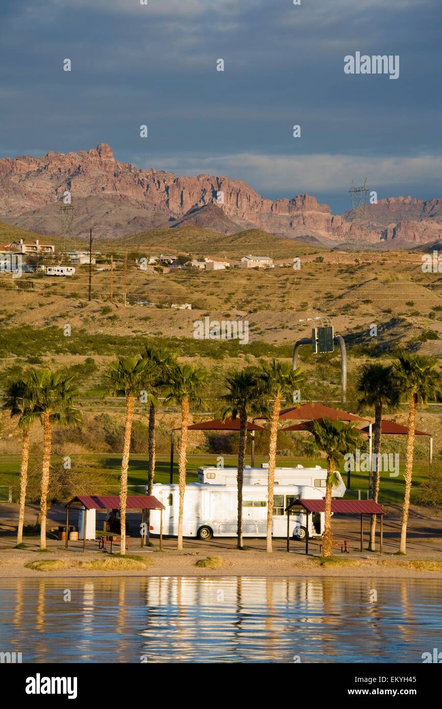 Davis Camp Parco Rv; paratia Città, Arizona, Stati Uniti d'America Foto Stock