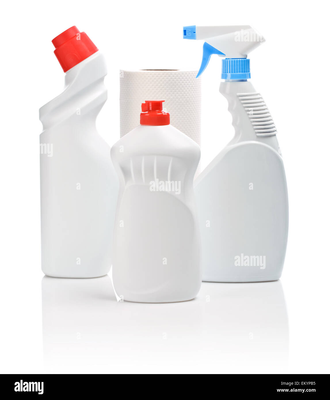 Bottiglia spray e asciugamano Foto Stock