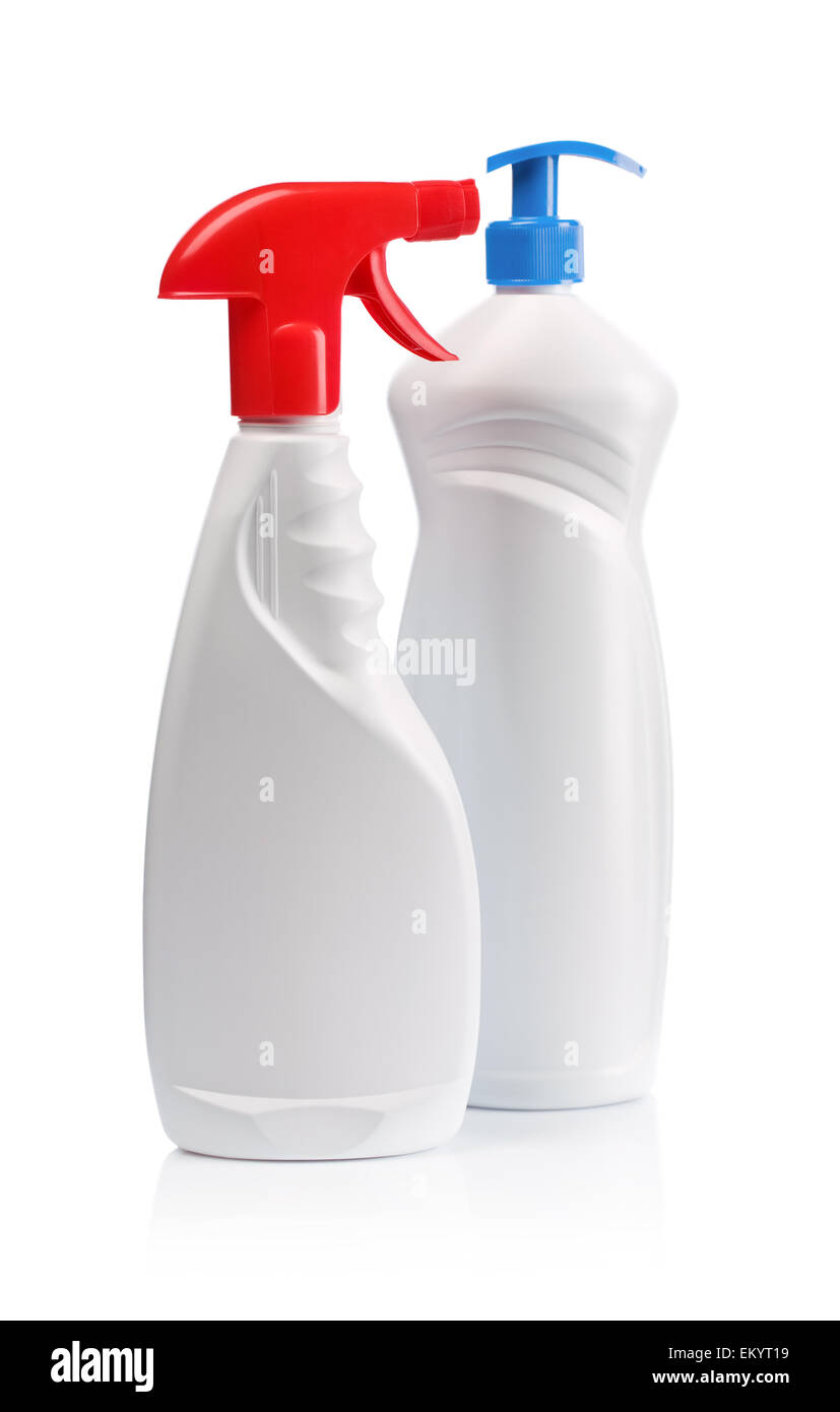 Due spruzzi di colore bianco Foto Stock