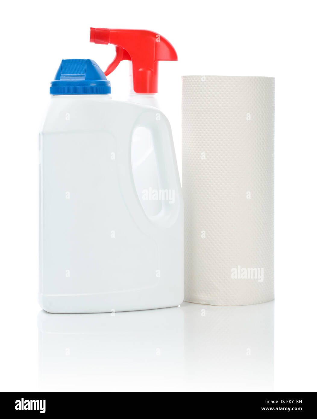 Grandi bottiglie e asciugamano Foto Stock