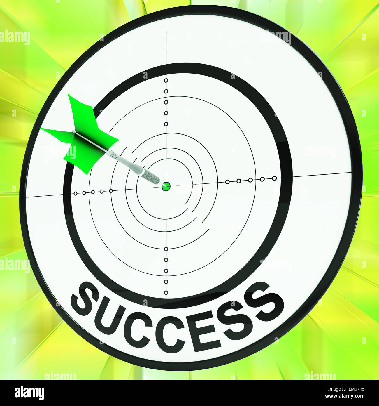 Target di successo mostra lo sviluppo di idee e di visione Foto Stock