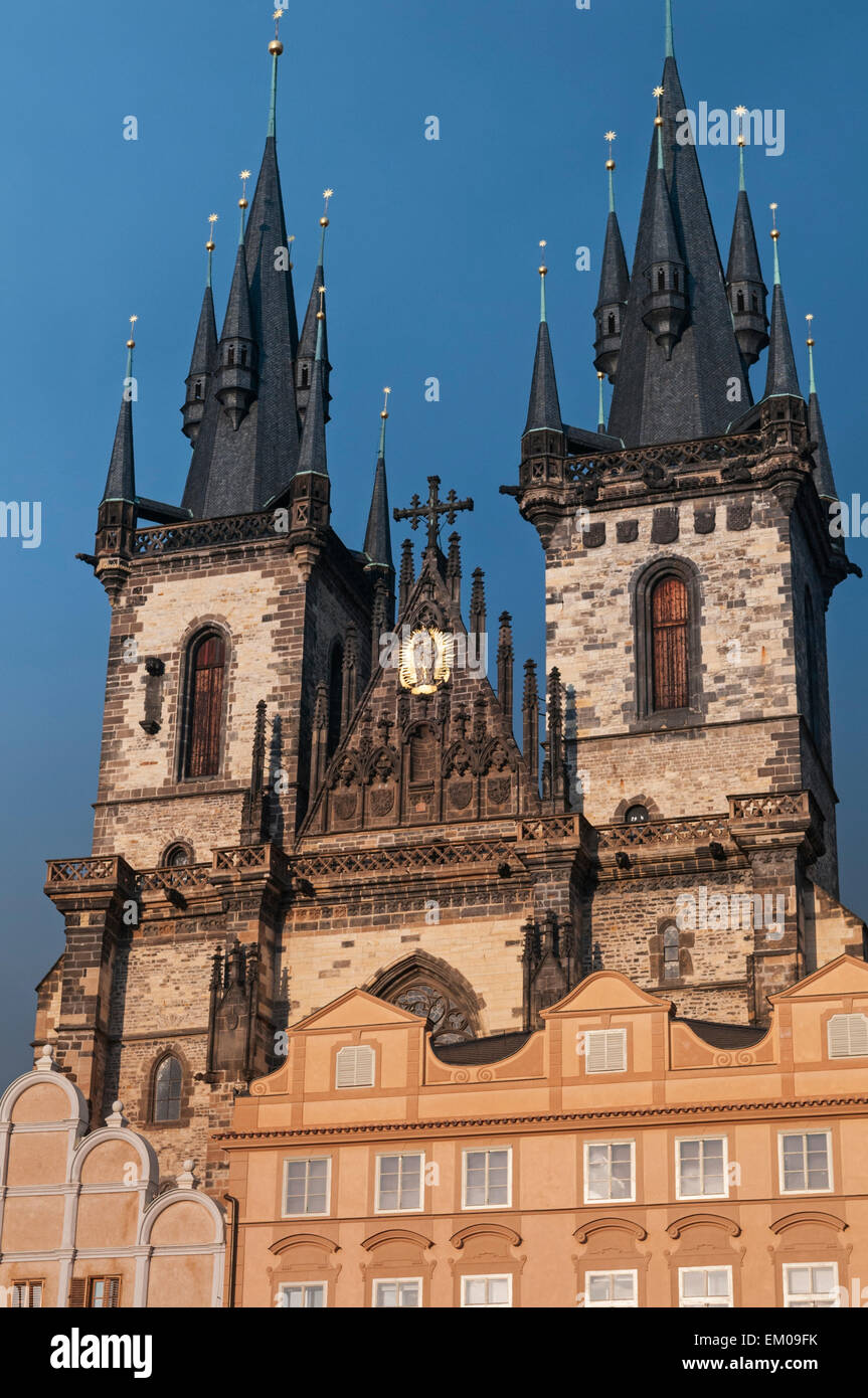 La chiesa di Nostra Signora di Tyn Praga Repubblica Ceca Foto Stock
