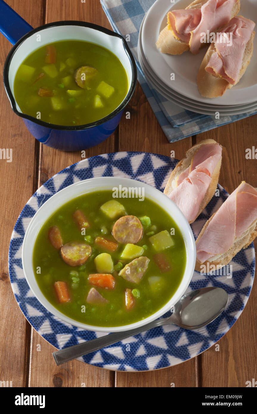 Dutch zuppa di piselli. Cibo tradizionale Holland Foto Stock