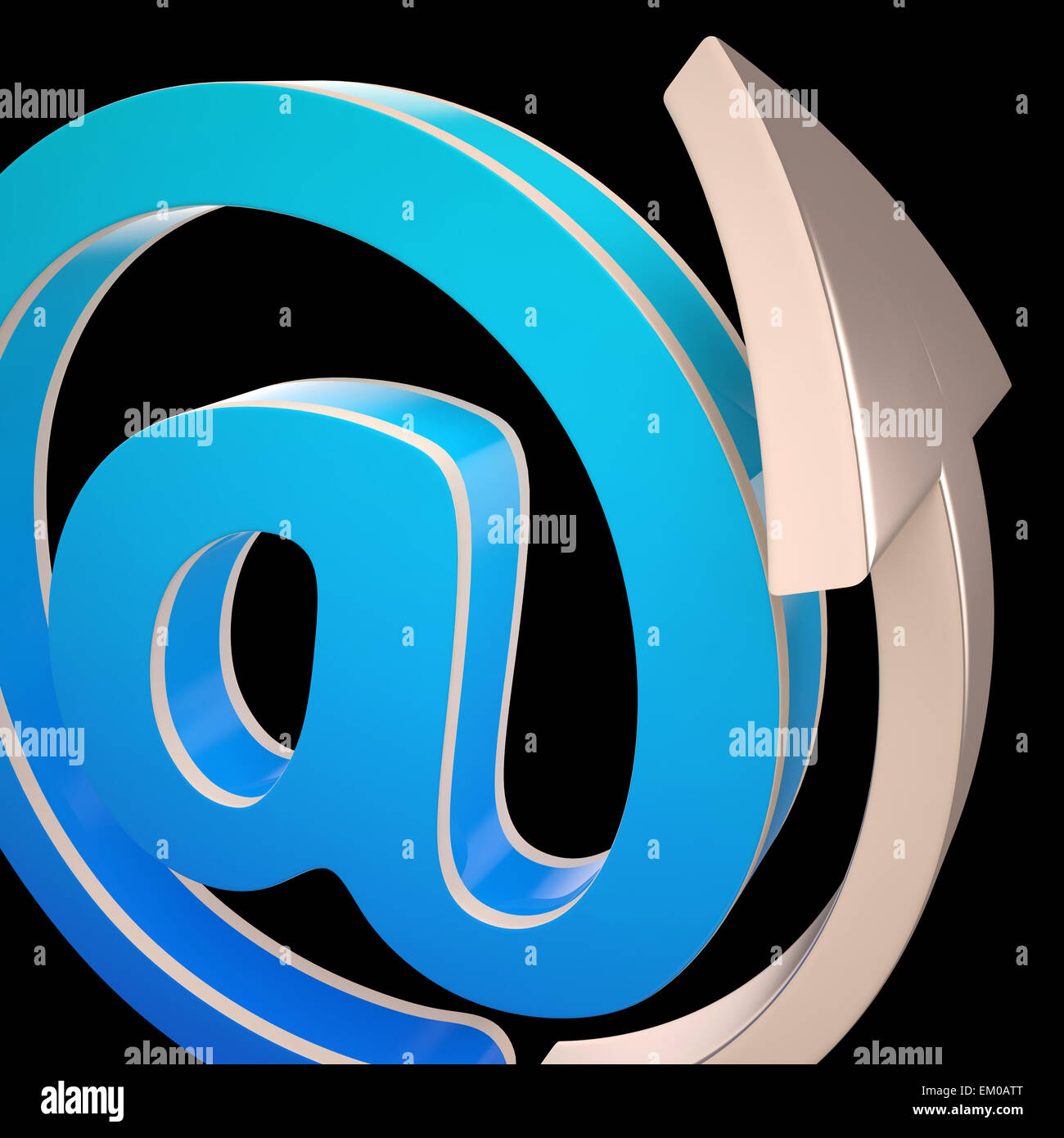 At-Symbol mostra la posta elettronica corrispondenza Foto Stock