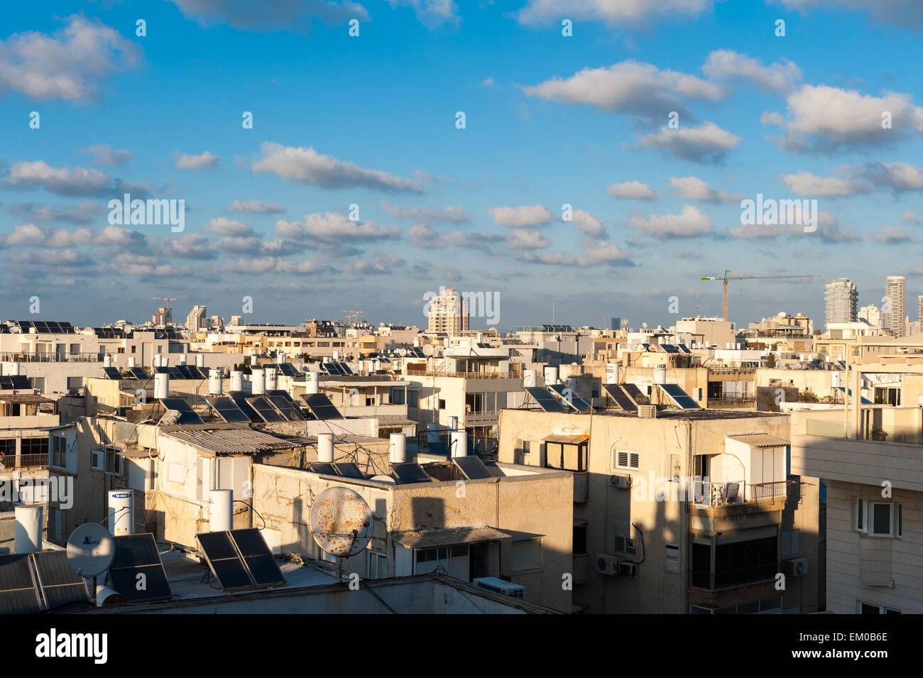 Israele, Tel Aviv-Yafo, tetti nel centro della città Foto Stock