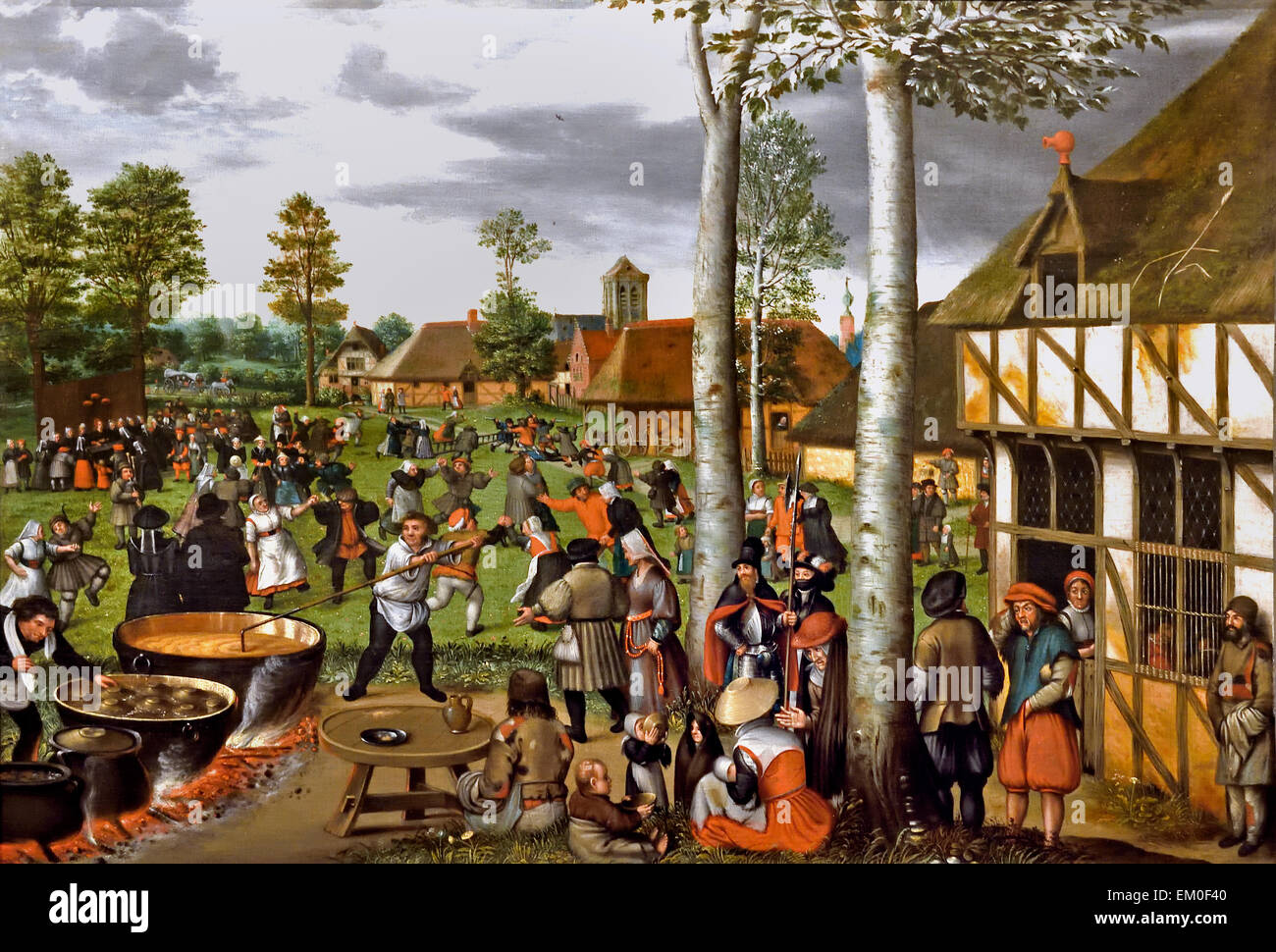 Matrimonio Contadino 1560 Jan van Wechelen o Hans van Wechelen ( 1530 - 1570) era un pittore fiammingo e disegnatore attivo nel belga di Anversa in Belgio Foto Stock Matrimonio Contadino 1560 Jan van Wechelen o Hans van Wechelen ( 1530 - 1570) era un pittore fiammingo e disegnatore attivo nel belga di Anversa in Belgio Foto Stock