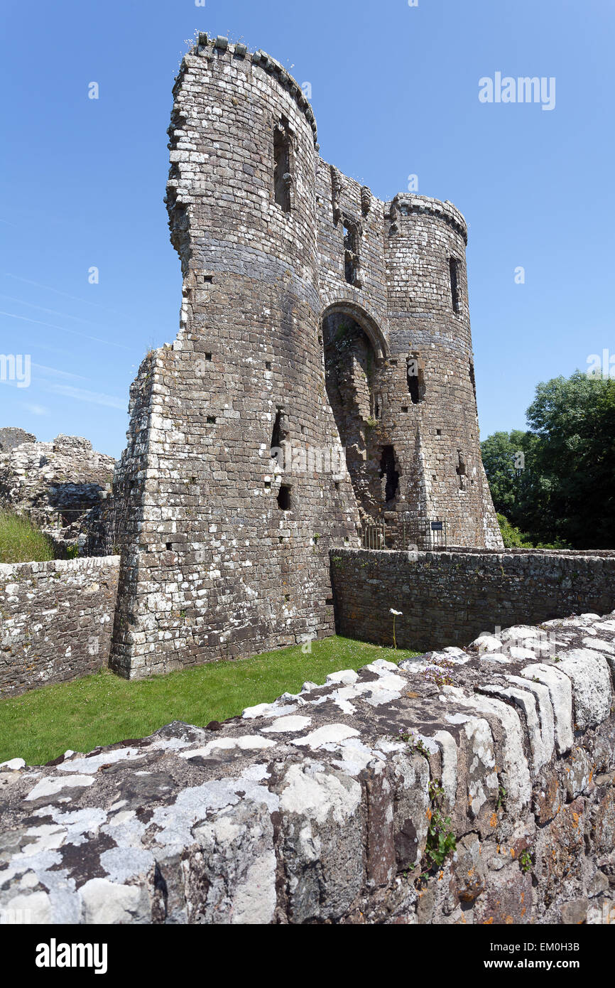 Le antiche rovine del castello Llawhaden, Pembrokeshire, Galles . Foto Stock