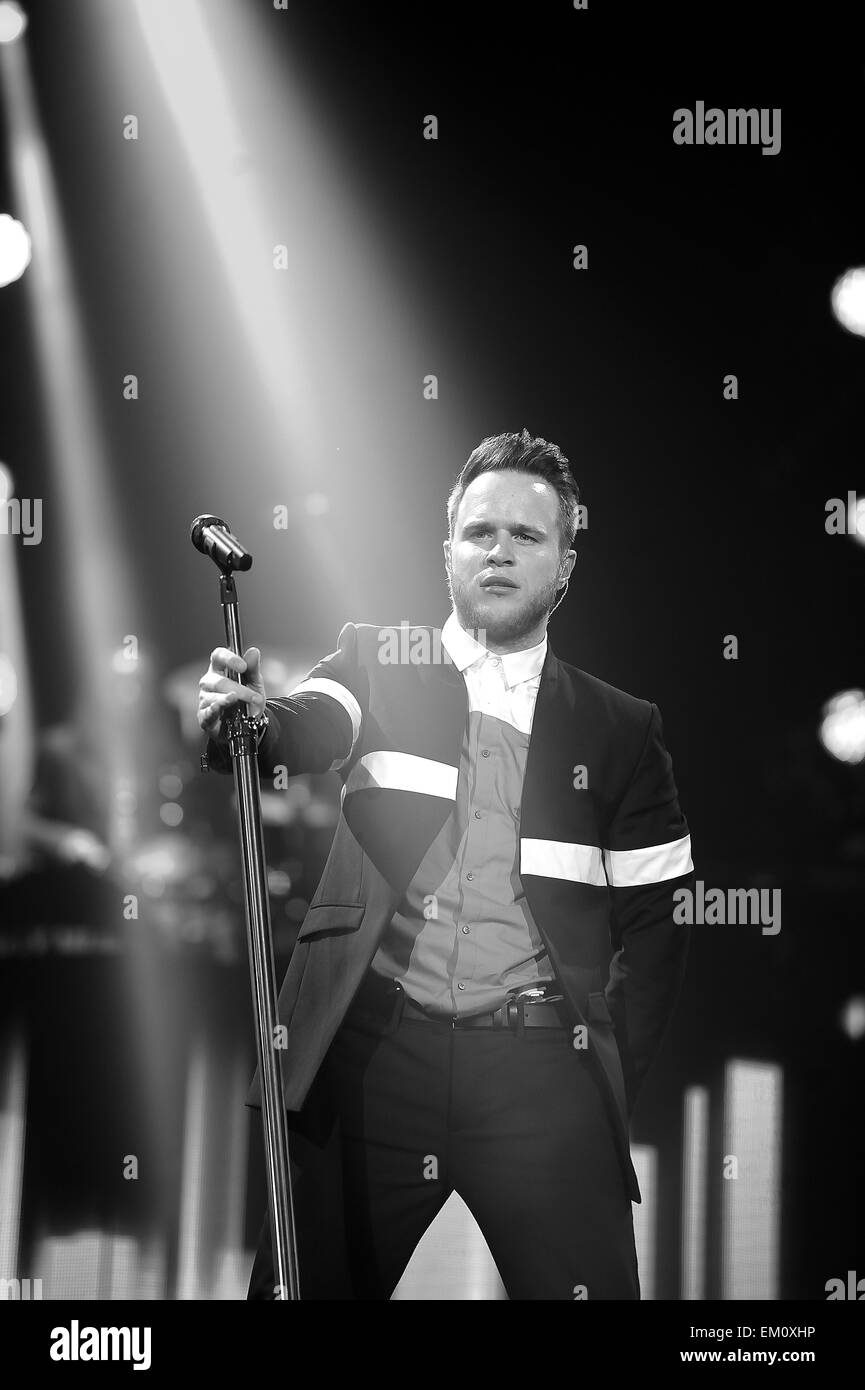 Glasgow, Scotland, Regno Unito. Il 14 aprile, 2015. Olly Murs in concerto, SSE Idro Glasgow (14 Apr 2015) Credito: Iain McDonagh/Alamy Live News Foto Stock