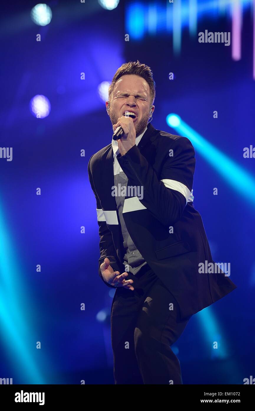 Glasgow, Scotland, Regno Unito. Il 14 aprile, 2015. Olly Murs in concerto, SSE Idro Glasgow (14 Apr 2015) Credito: Iain McDonagh/Alamy Live News Foto Stock
