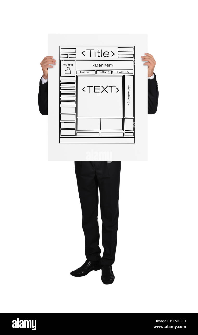 Modello di pagina web Foto Stock