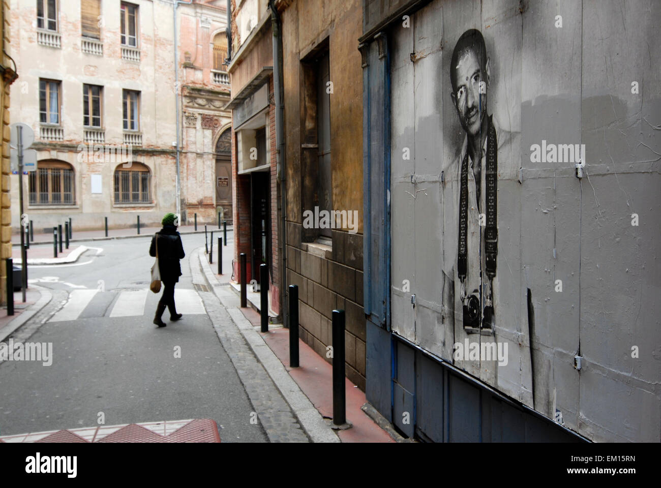 Bella strada Rue Mage Toulouse Midi-Pirenei Francia, Arte di strada, fotografo, artista Foto Stock