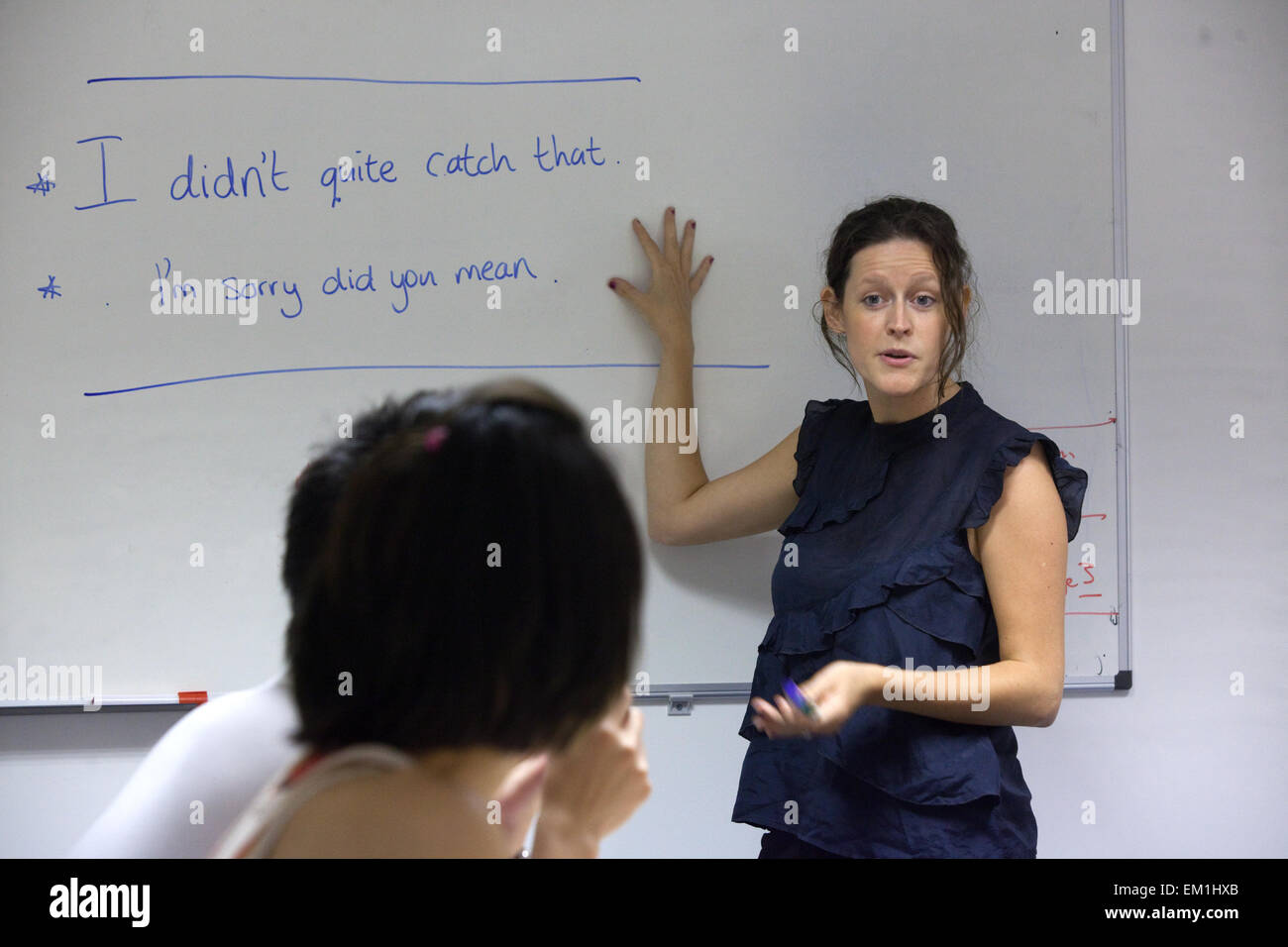 Berlitz di lingua Manchester studenti felici Foto Stock