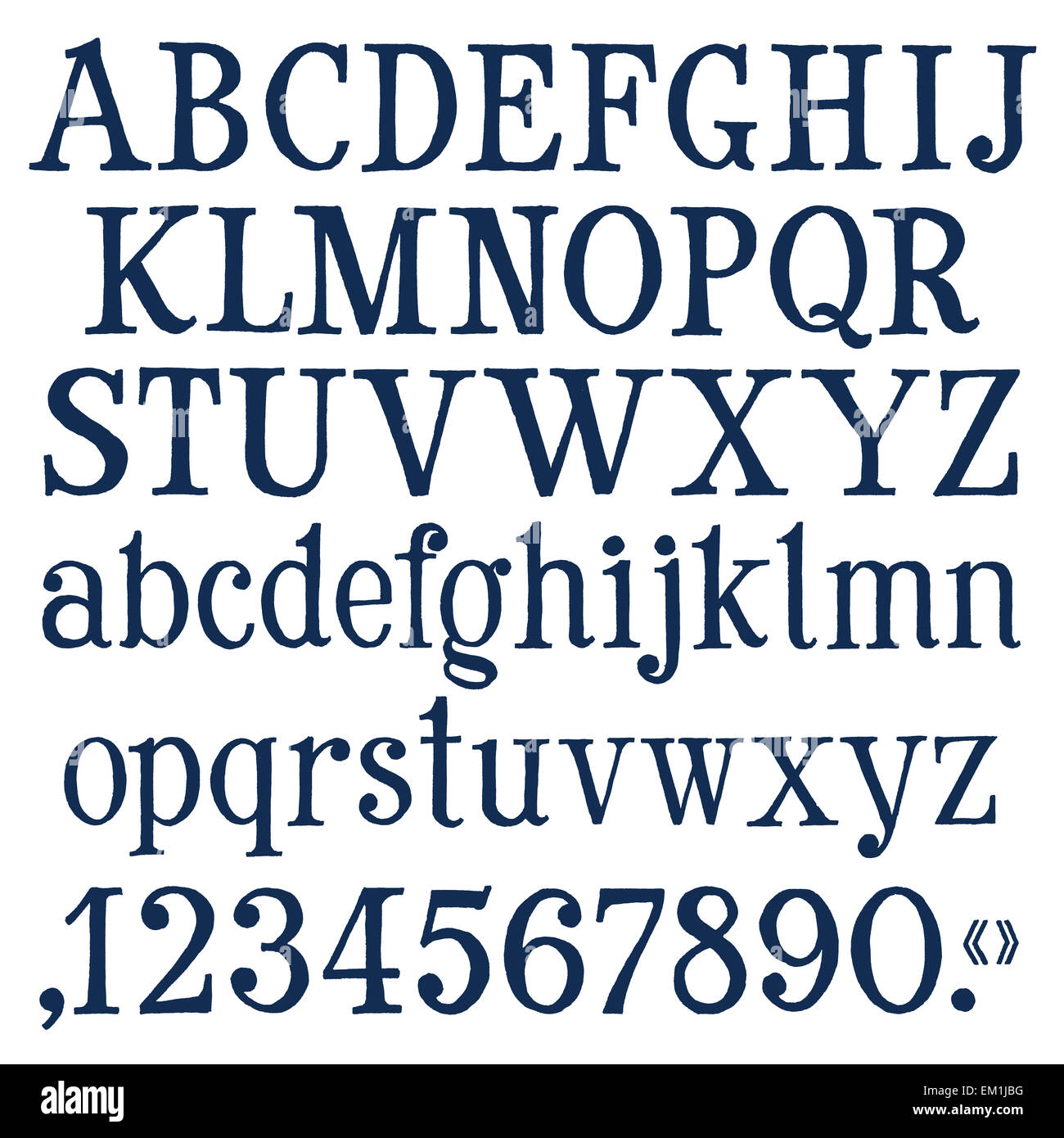 Numeri e lettere vettore logo design modello. font o l'icona ABC. Foto Stock