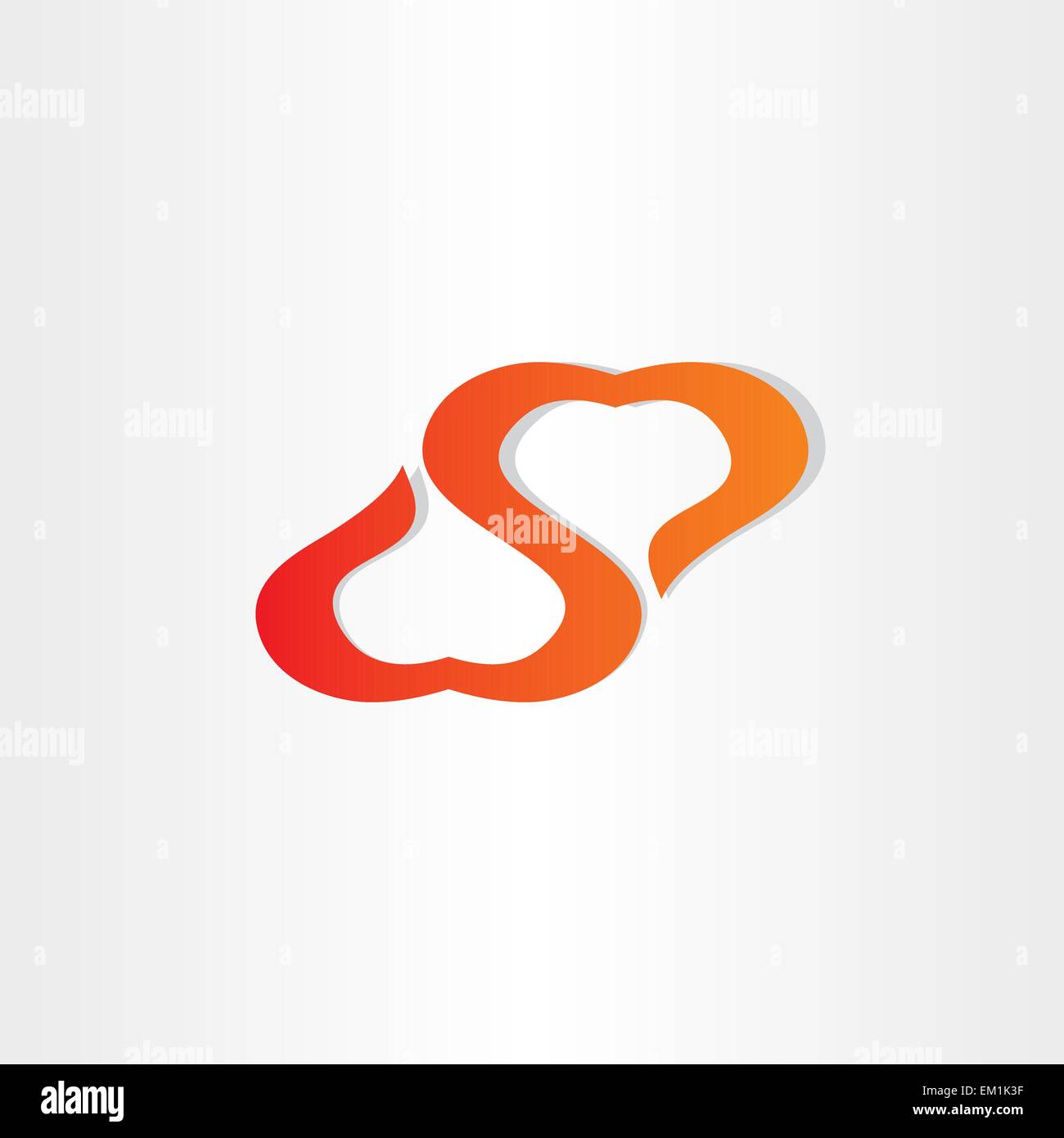 Cuore amore astratto simbolo icona arte del tatuaggio sfondo per sempre Illustrazione Vettoriale