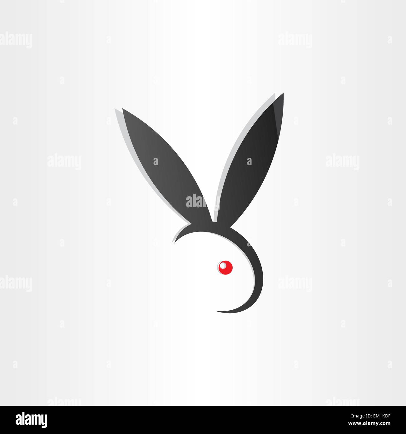 Il Coniglio di Pasqua icona uovo abstract design semplice cartoon elemento felice segno emblema di simbolo Illustrazione Vettoriale