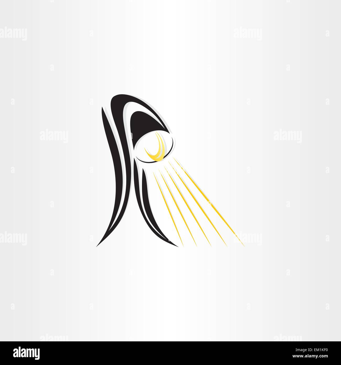 Tabella luce elettrica lampada icona stilizzata design Illustrazione Vettoriale