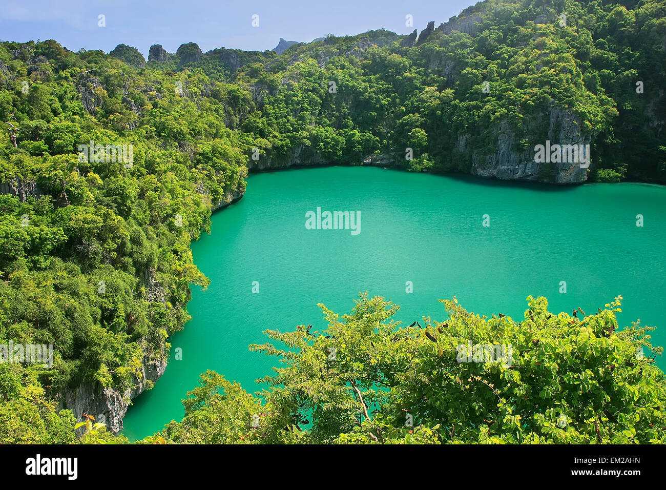 Thale Nai laguna, Mae Koh isola, Ang Thong National Marine Park, Thailandia Foto Stock