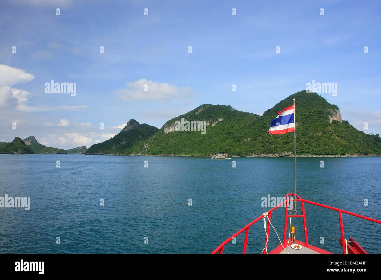 Imbarcazione turistica la crociera Ang Thong National Marine Park, Thailandia Foto Stock