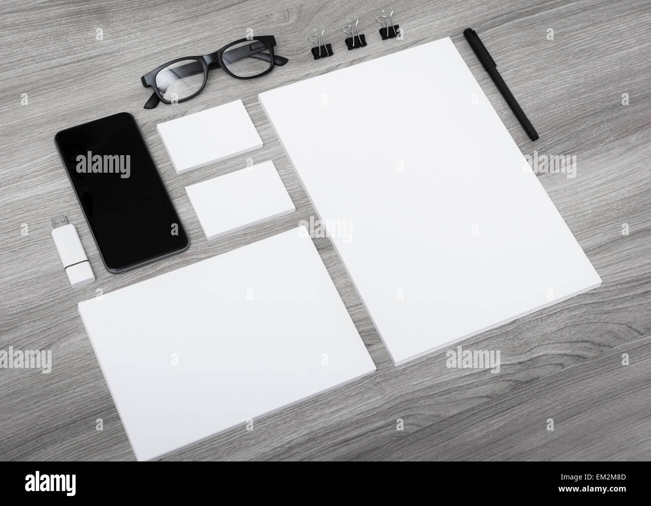 Carta intestata e identity design mockup Foto Stock