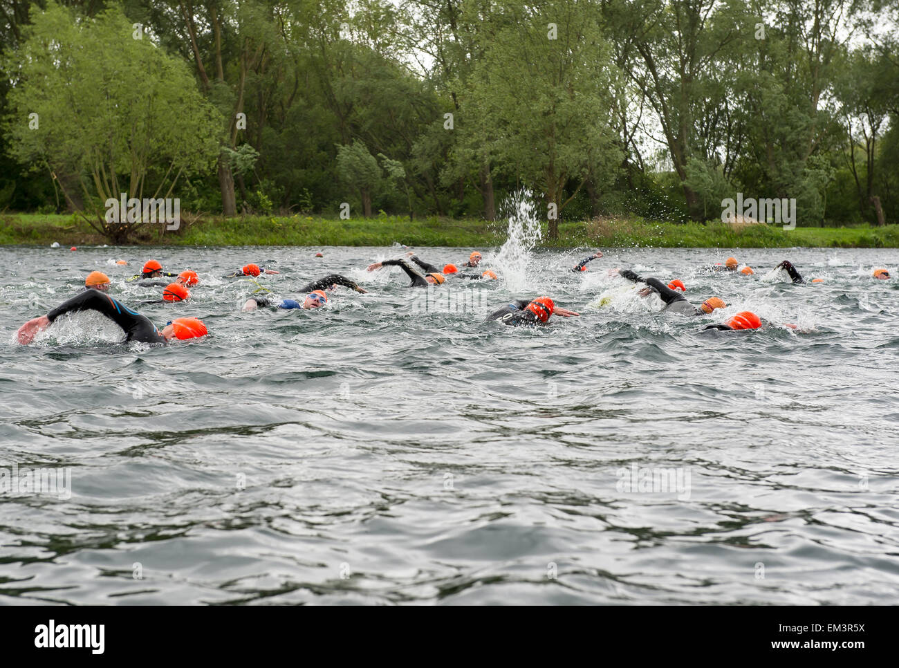 Monster Triathlon al Thorpe Meadows in Peterborough Foto Stock