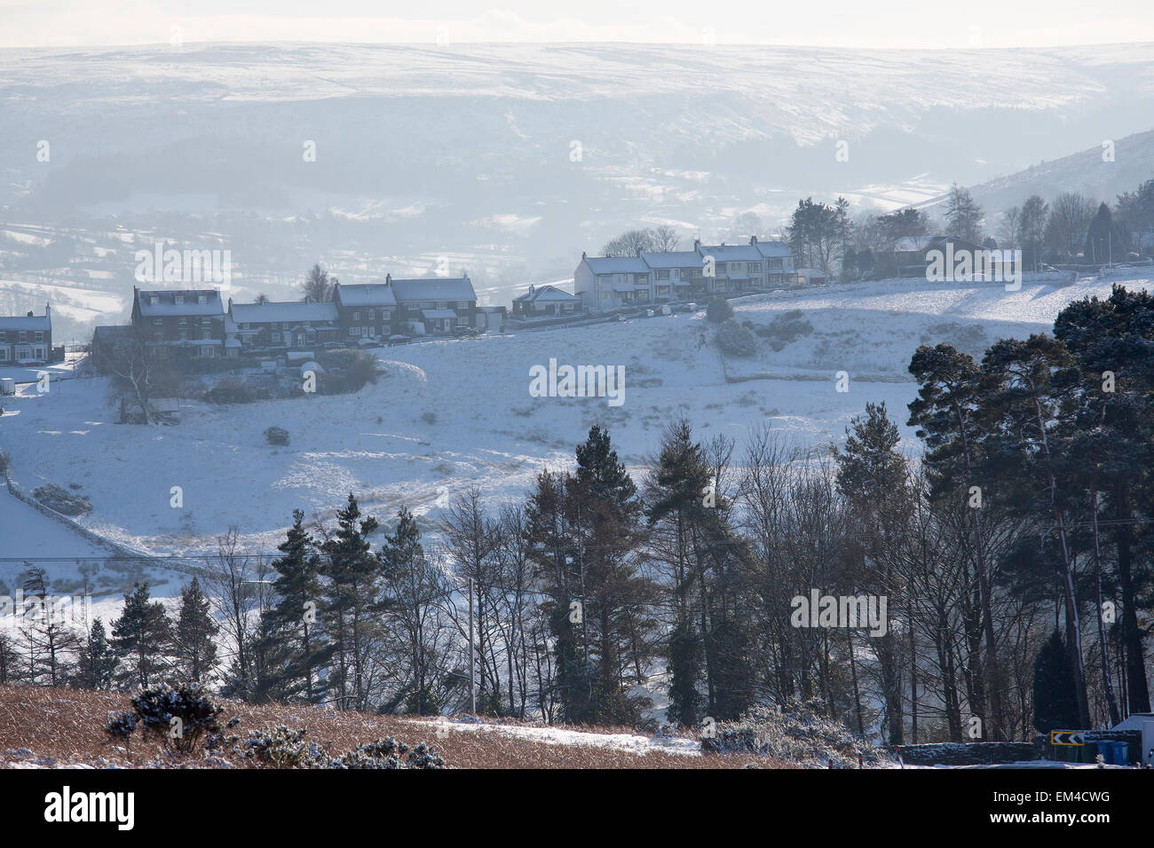 Il Castleton, North York Moors National Park in inverno la neve Foto Stock