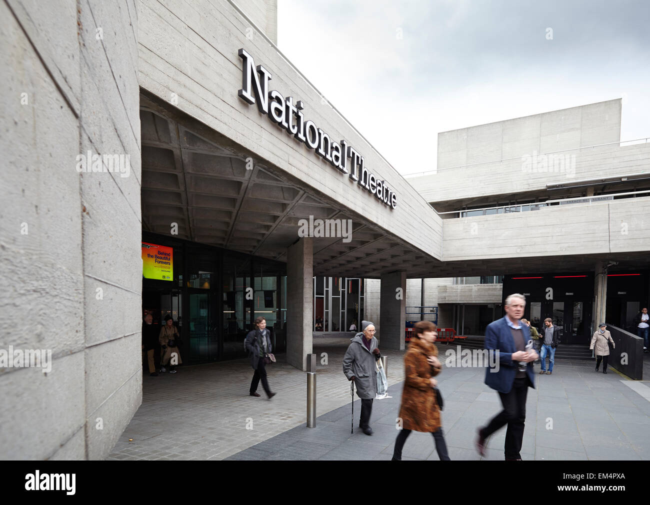 Il Teatro Nazionale a Londra il South Bank Foto Stock