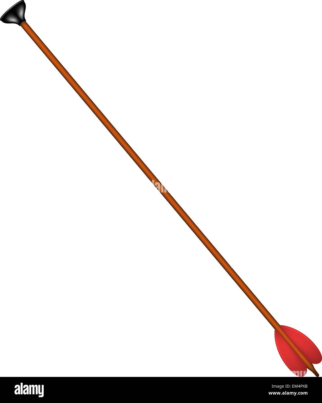 Bow freccia nera con punta a ventosa Illustrazione Vettoriale