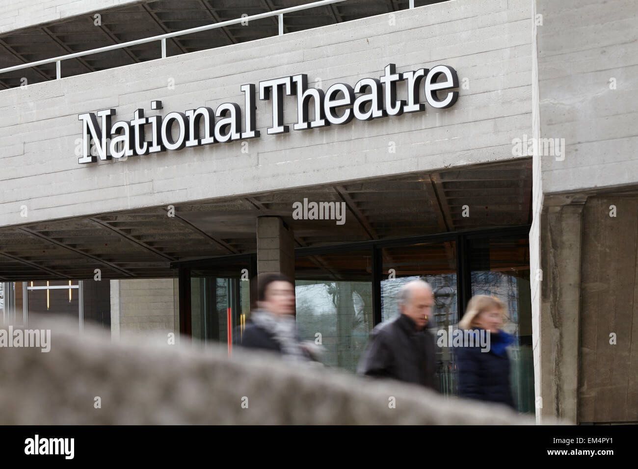 Il Teatro Nazionale a Londra il South Bank Foto Stock